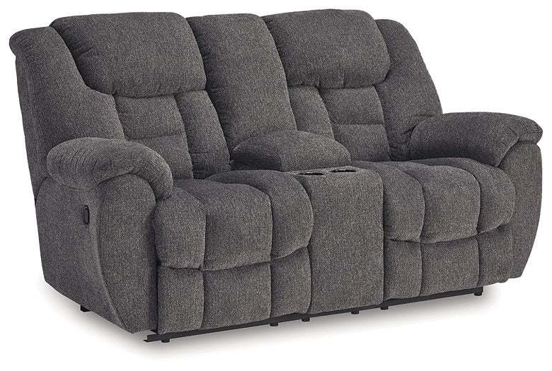 Foreside Reclining Loveseat with Console