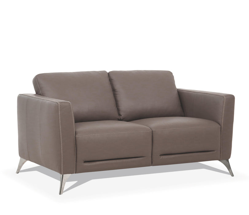 Malaga Taupe Leather Loveseat image