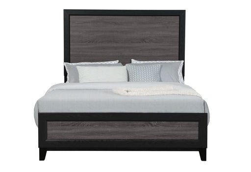 LISBON GREY AND BLACK QUEEN BED image