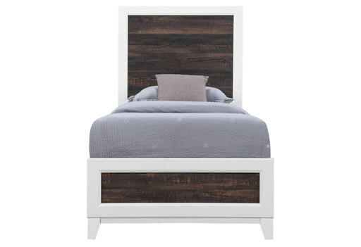 LISBON OAK AND WHITE TWIN BED image