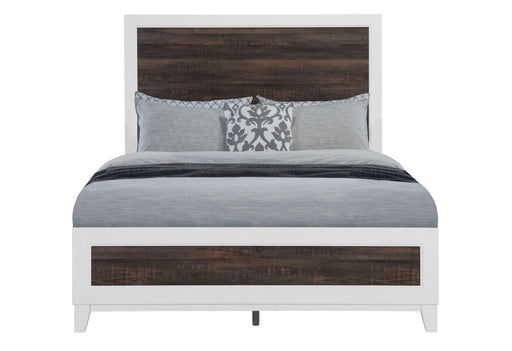 LISBON OAK AND WHITE QUEEN BED image