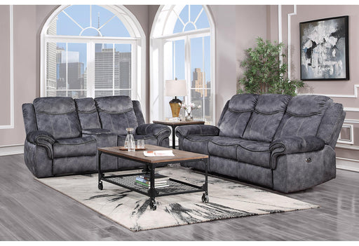 U2200 DOMINO GRANITE POWER RECLINING SOFA/POWER CONSOLE RECLINING LOVESEAT WITH POWER SWITCH/POWER RECLINER image