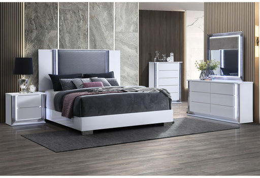 YLIME SMOOTH WHITE KING BED GROUP image