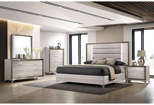 ZAMBRANO WHITE KING BED GROUP WITH VANITY SET image