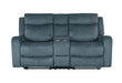 U6024 DARK GREY 9 CONSOLE RECLINING LOVESEAT image